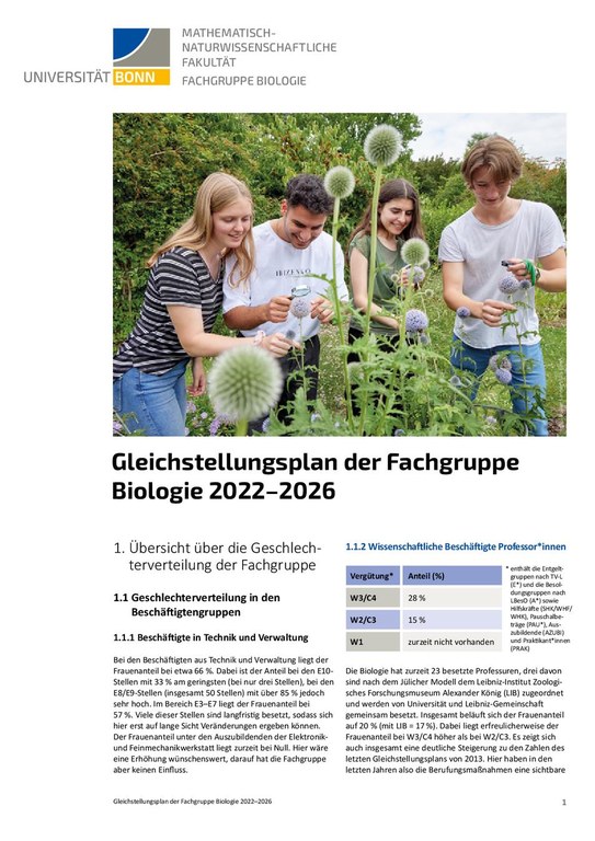 Uni Bonn MNF FG Biologie Gleichstellungsplan 2022 www.pdf