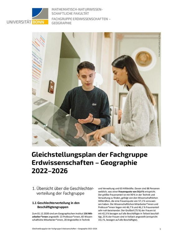 Uni Bonn MNF FG Erdwissenschaften - Geographie Gleichstellungsplan 2022 www.pdf